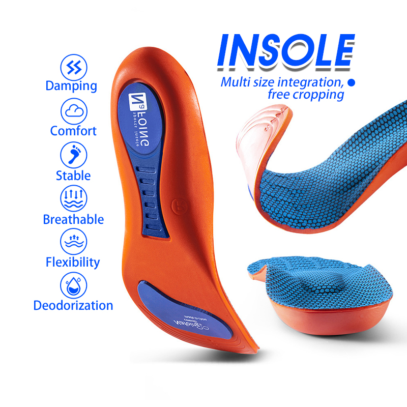 1Pair Unisex Orthopedic Sports Elasticity Insoles Shoes Sole Technology ...