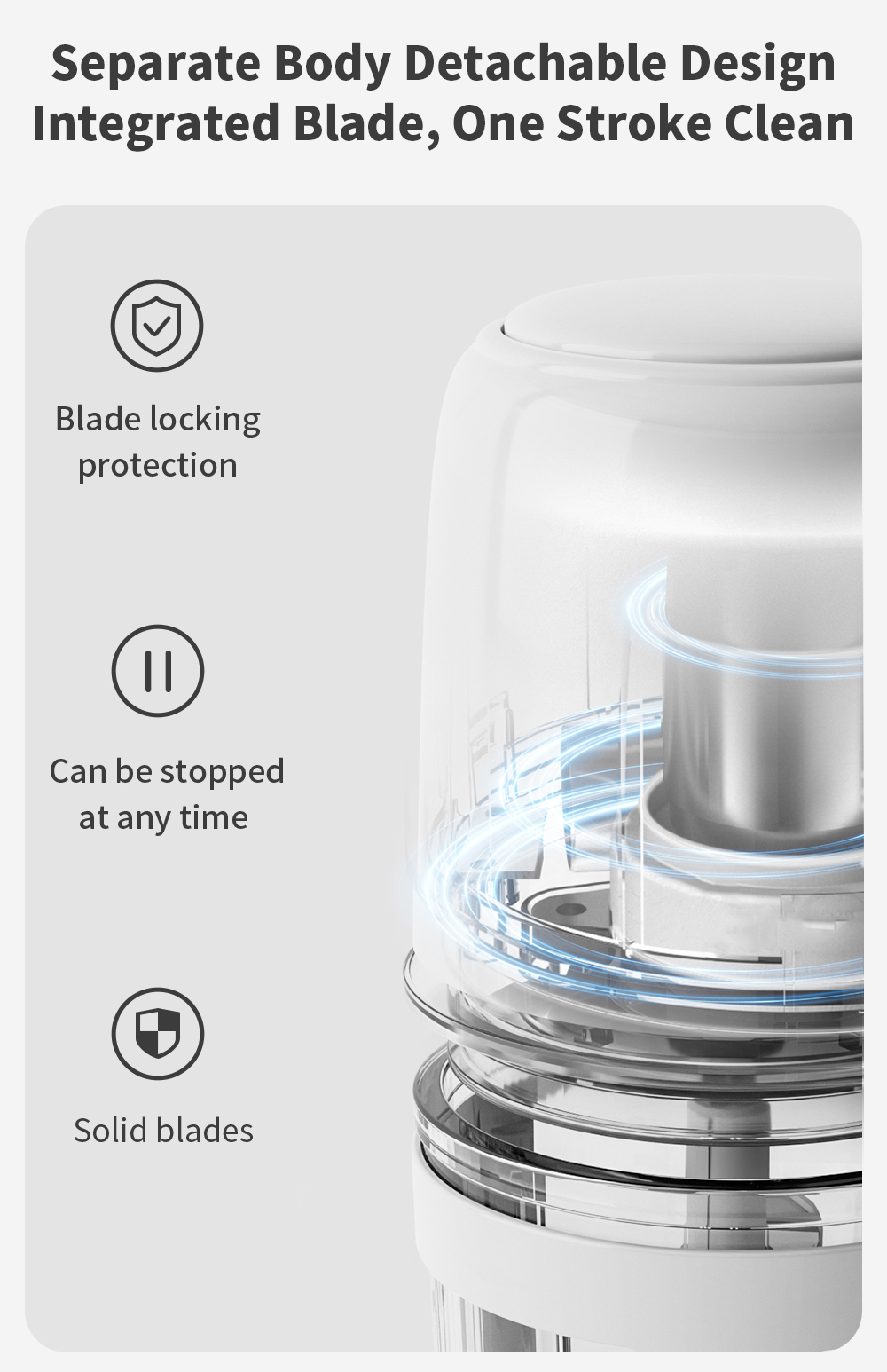 Simplus Baby Food Processor 0.3L | 304 Stainless Steel | 200W Powerful ...