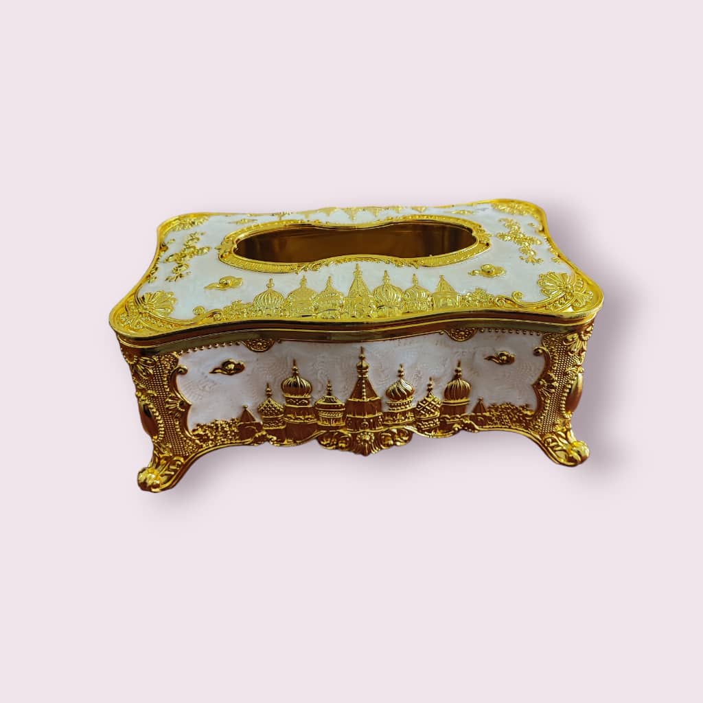 TRENY Large Luxury Castle Style Tissue Box Cover Fashion Finishing Box ...