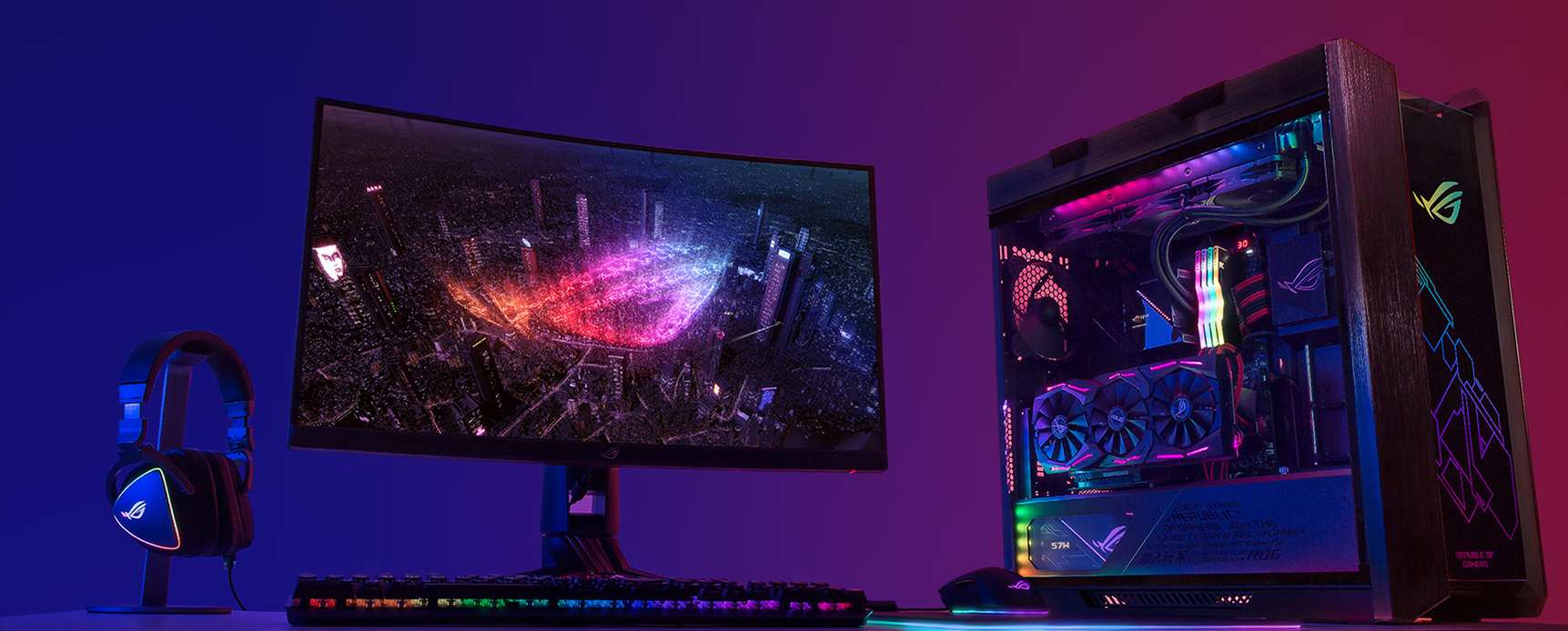 ASUS ROG STRIX HELIOS GX601 RGB EATX GAMING PC CASE ( BLACK / WHITE ...