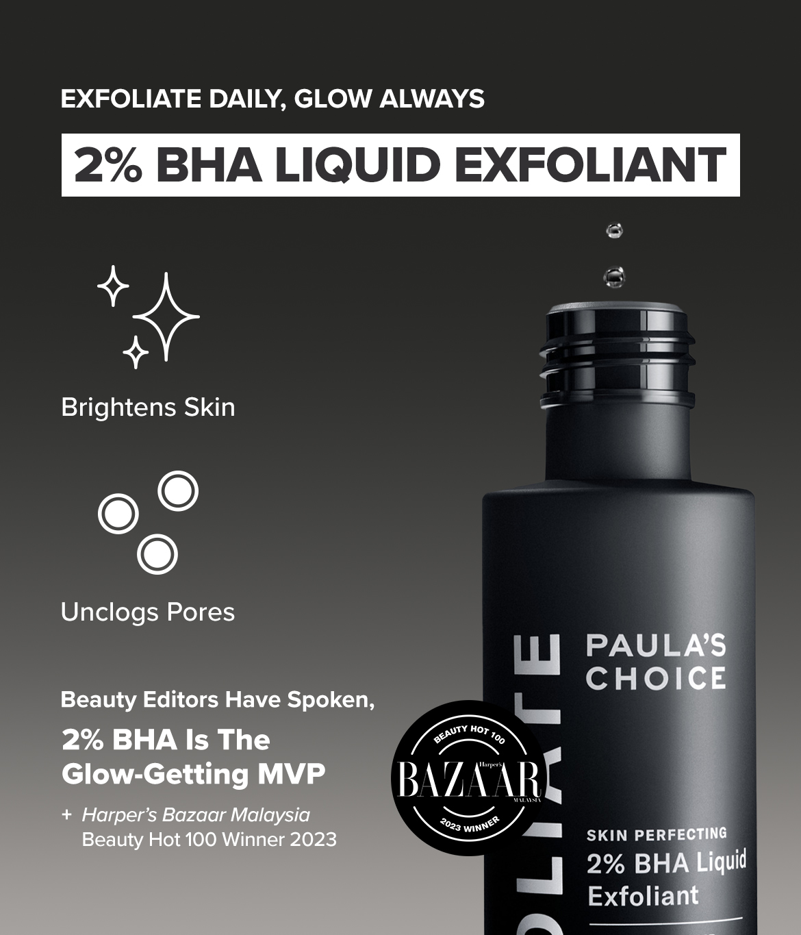 Paula's Choice JUMBO Skin Perfecting 2 BHA Salicylic Acid Liquid Exfoliant Toner 236 ml