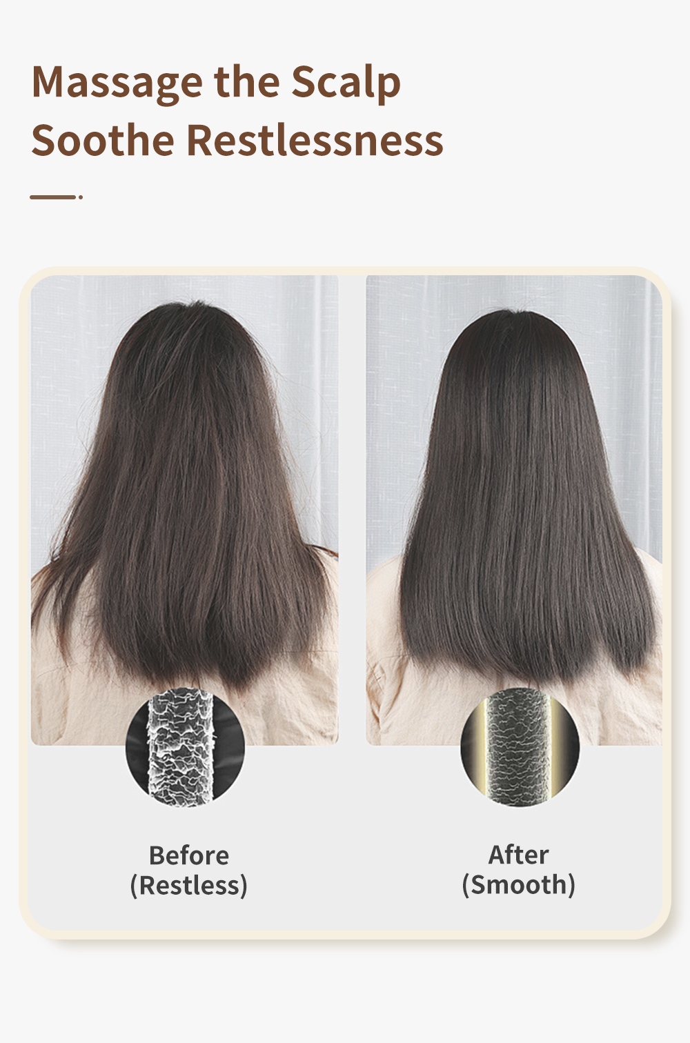 Simplus Hair Comb Long Handle Air Cushion Comb Smooth Hair Home Massage ...