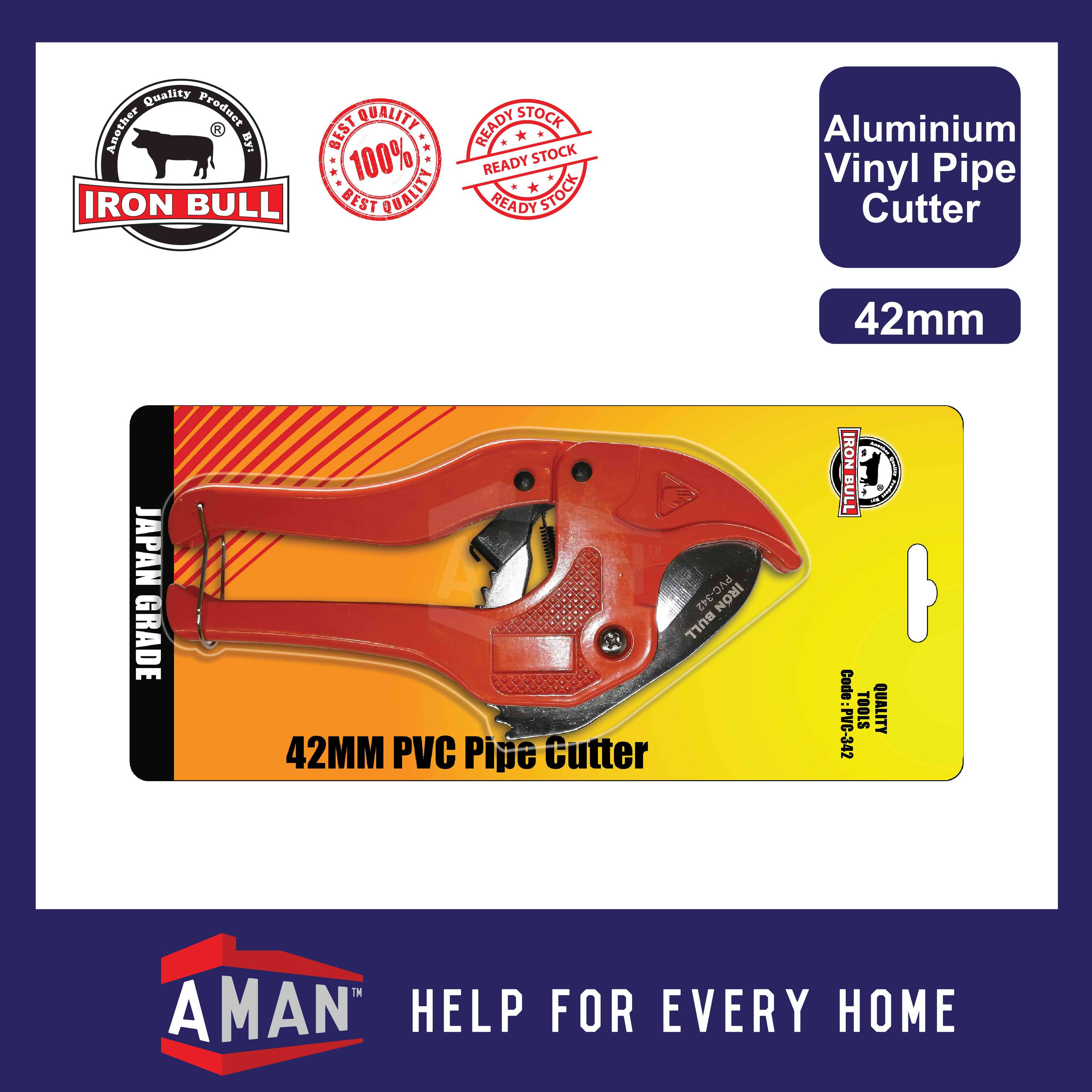 IRON BULL PVC Pipe Cutter Aluminum Plumbing Tube Plastic Hose Vinyl PVC ...