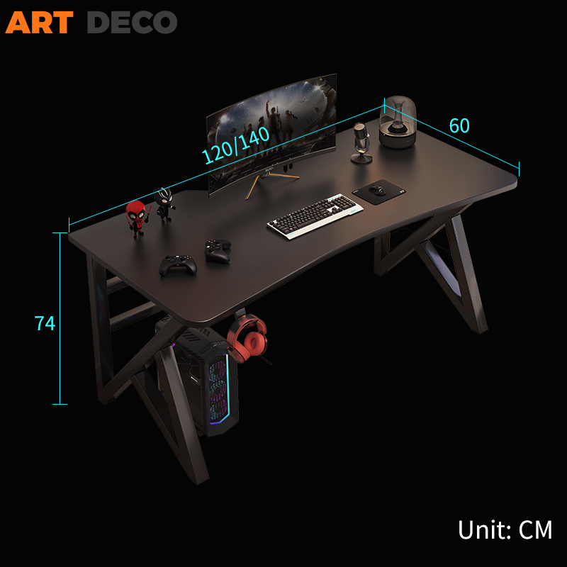 Gaming Table PC Table Study Table Pc Desk Computer Table with cable ...