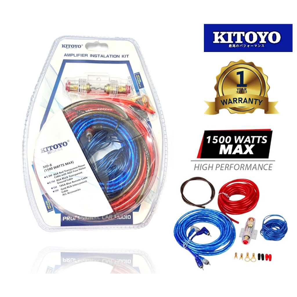 Kit Installazione Amplificatore 1500W – Cavo 8GA Con Portafusibili 60A Per Subwoofer Auto, YUNIQUE ITALIA - 4