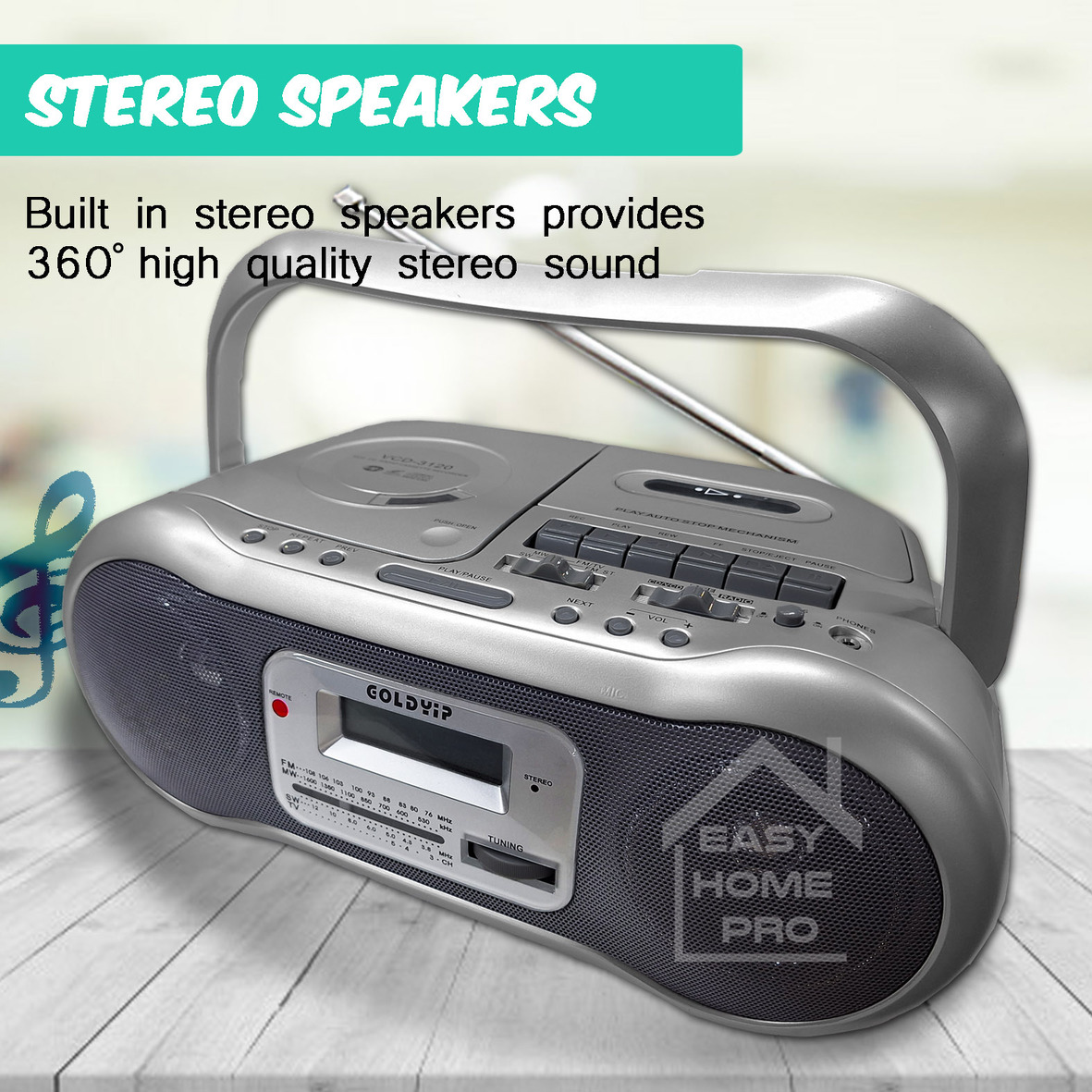 [CLEARANE STOK]GOLDYIP VCD-3120 CD BOOMBOX MICRO HI-FI COMPONENT SYSTEM ...