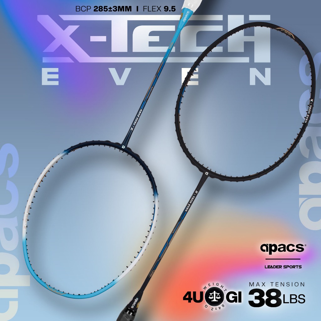 APACS RACKET X-TECH Series ( 100 % Original ) POWER , EVEN BALANCE ...