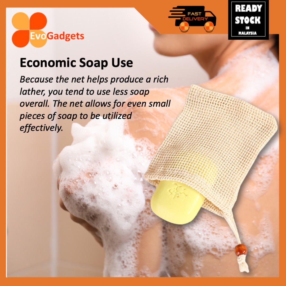EvoGadgets – Sisal Soap Saver Pouch / Soap Net / Exfoliating Soap Bag ...
