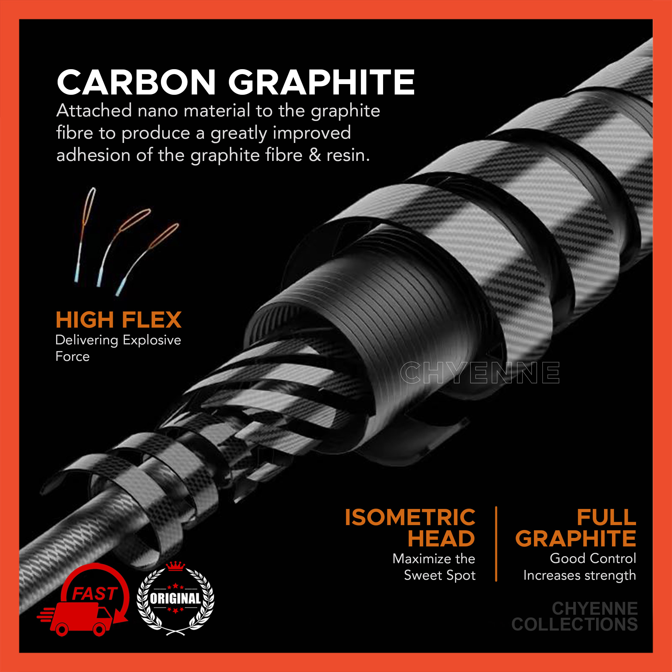 Carbon Graphite LME Badminton Racket Power Speed Performance Matte ...