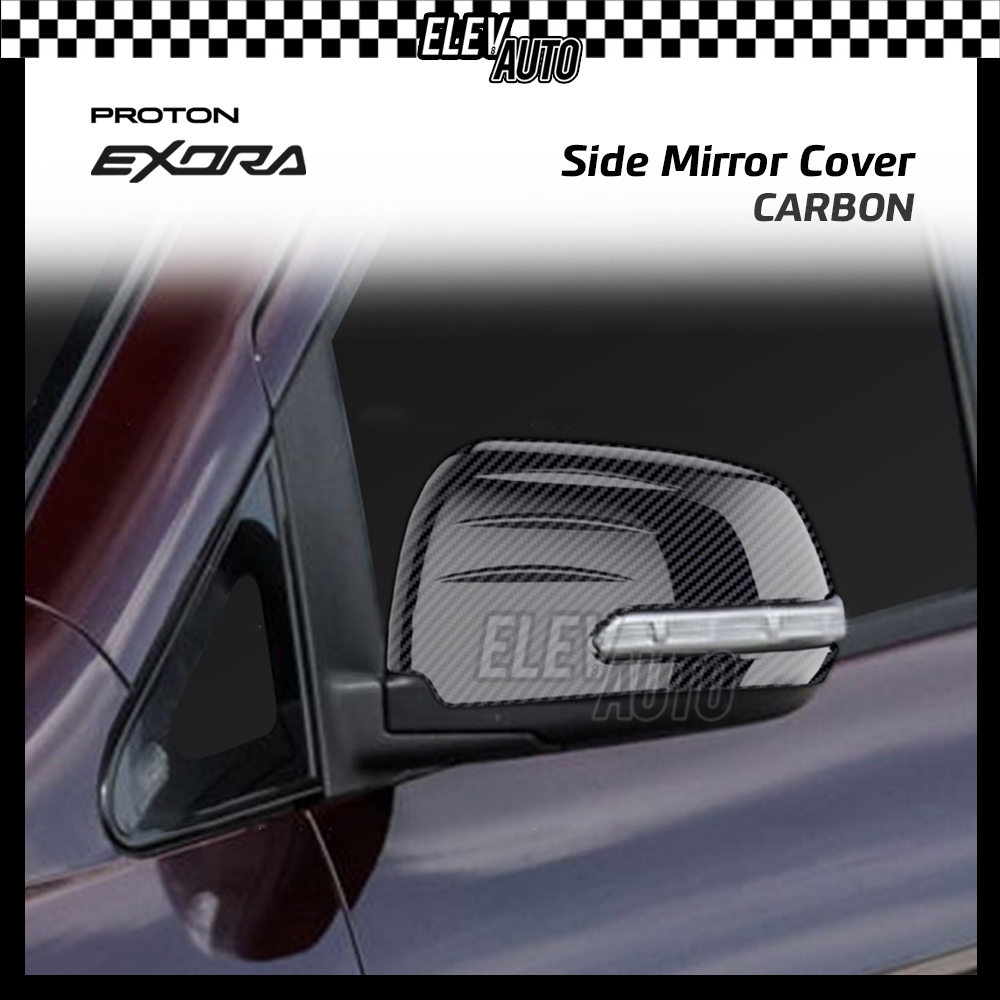 Proton Exora Side Mirror Cover Carbon Fiber Chrome Trim Accessories ...