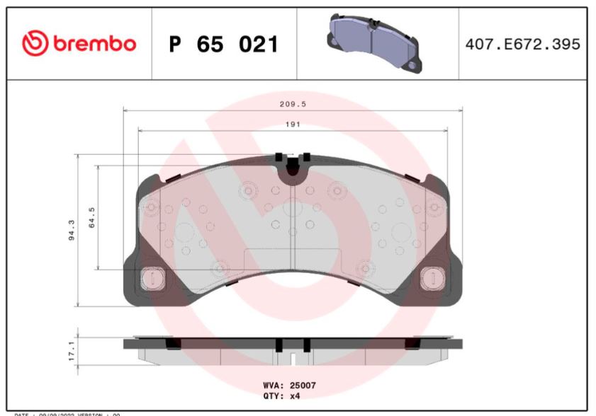 brake pad 19z 20z brembo 6pot 4pot PORSCHE PANAMERA CAYENNE Touareg ...