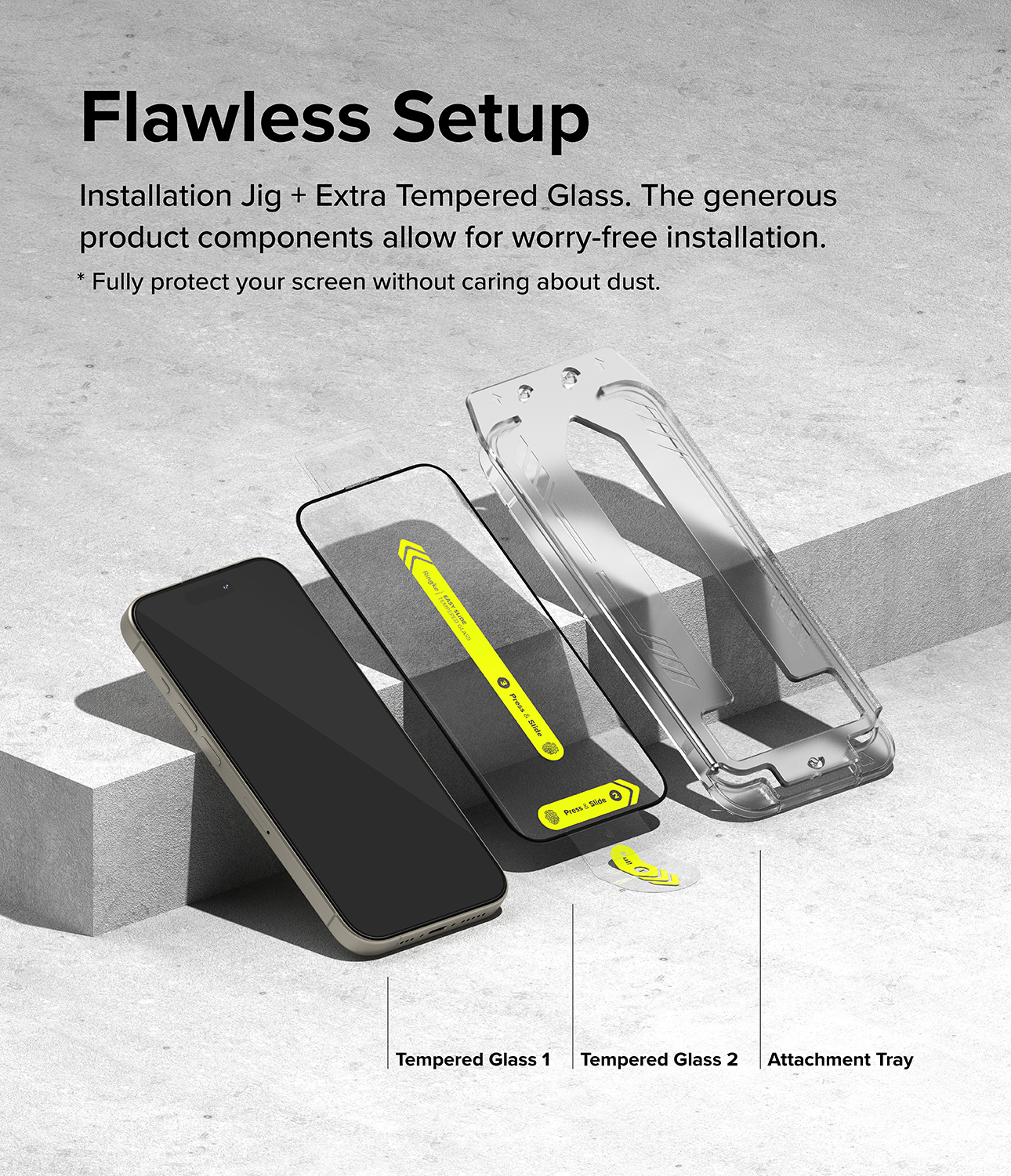 Ringke Vetro Temperato Per IPhone 16 Plus (2 Pezzi) – Protezione 9H, Facile Installazione E Anti-impronta - 3