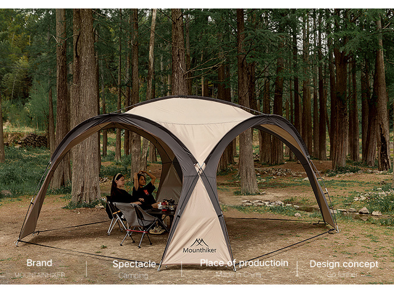 MOUNTAINHIKER Portable Dome Shelter Black Coating Outdoor Tent Shelter