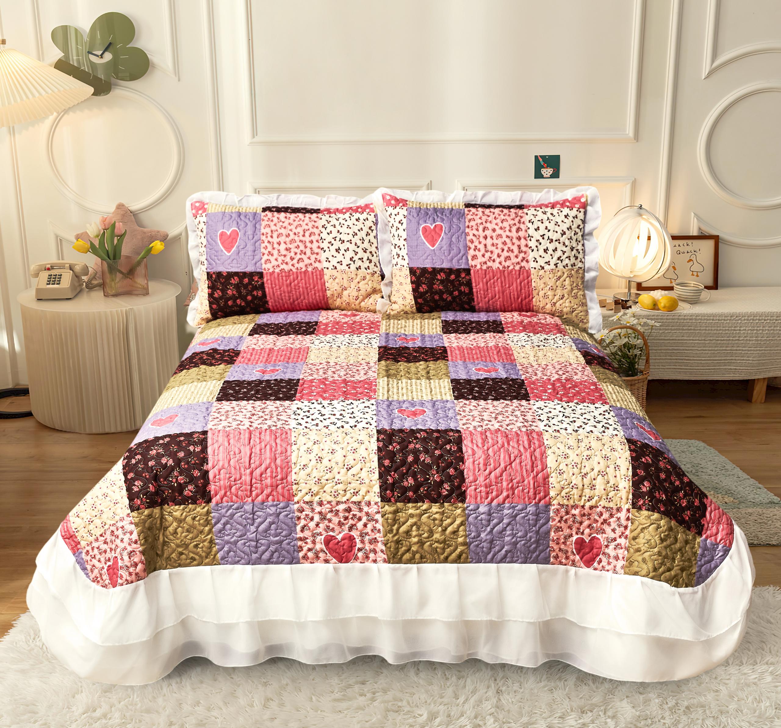CADAR ROPOL PATCHWORK SET (3IN1) EXCLUSIVE BEDSHEET CADAR QUEEN KING ...