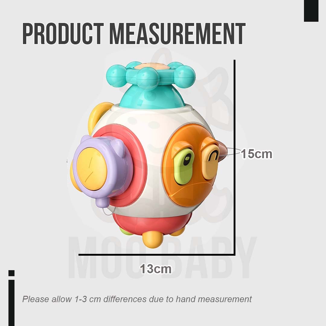 Moo Baby Rabbit Key Spinner Busy Cube Mainan Baby 8 Bulan Montessori ...