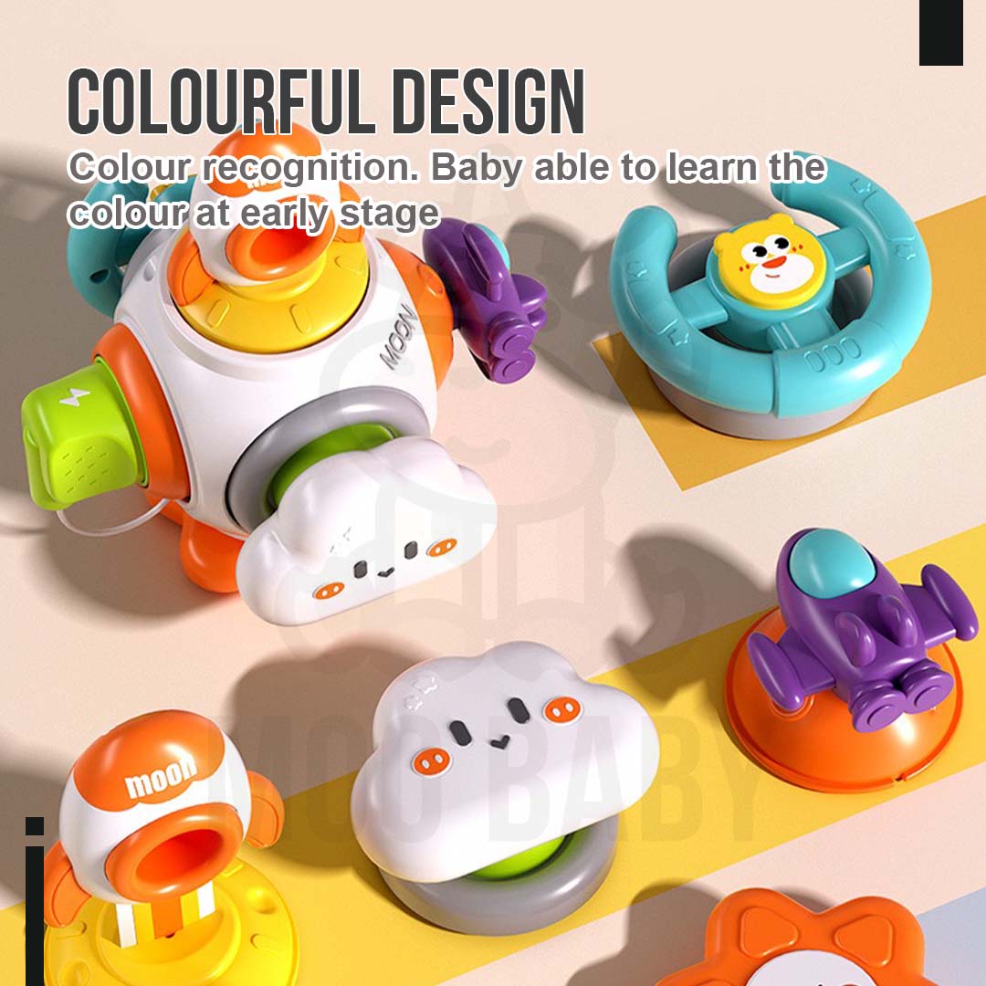Moo Baby Toy Steering Rocket Busy Toys for Baby Mainan Baby 6 Bulan ...