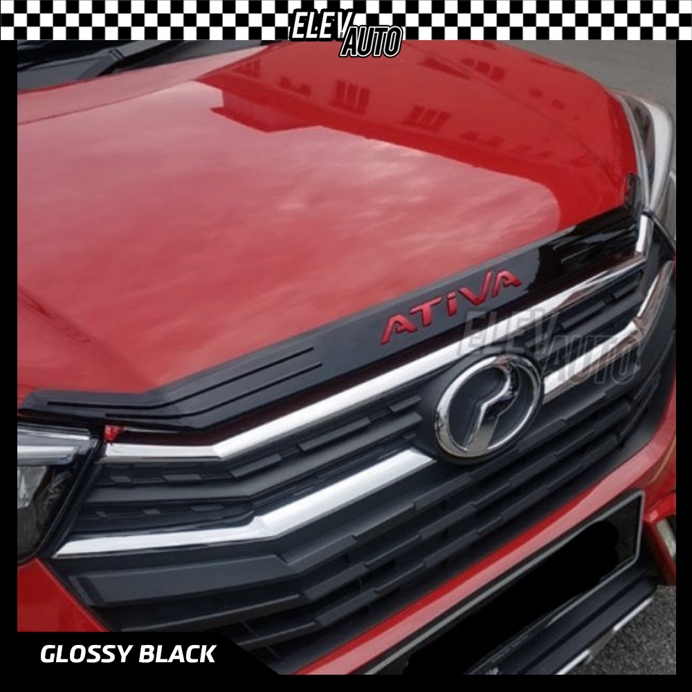 Perodua Ativa CARBON CHROME BLACK Front Bonnet Guard Protection With ...
