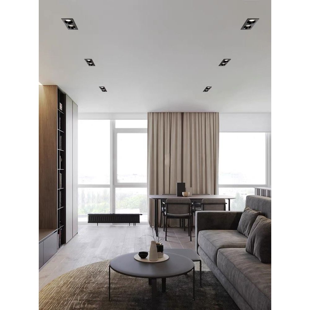 Anti Glare LED Recessed Eyeball Fitting GU10 Bulb Holder Black/White ...