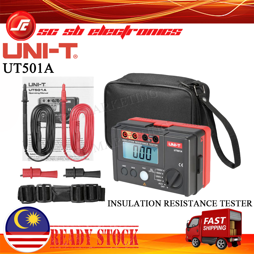UNI-T UT501A 1000V INSULATION EARTH GROUND RESISTANCE METER AUTO RANGE ...