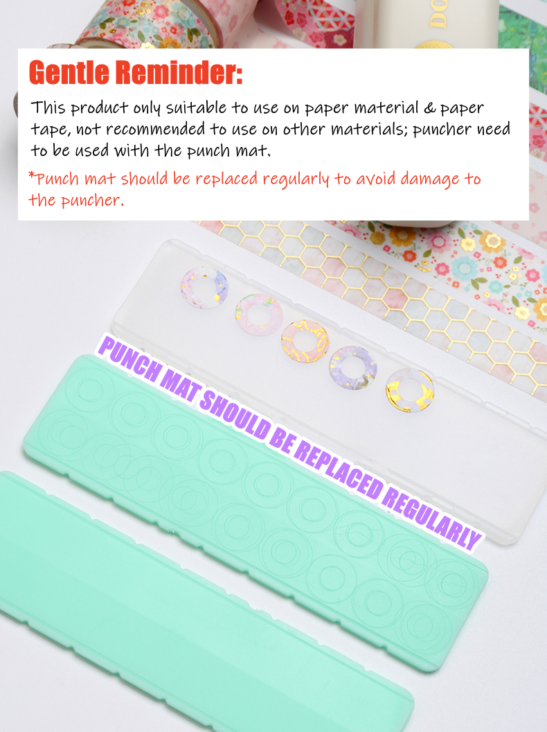 Creative Donut Punch Hole Repair Sticker Puncher Multipurpose Journal ...