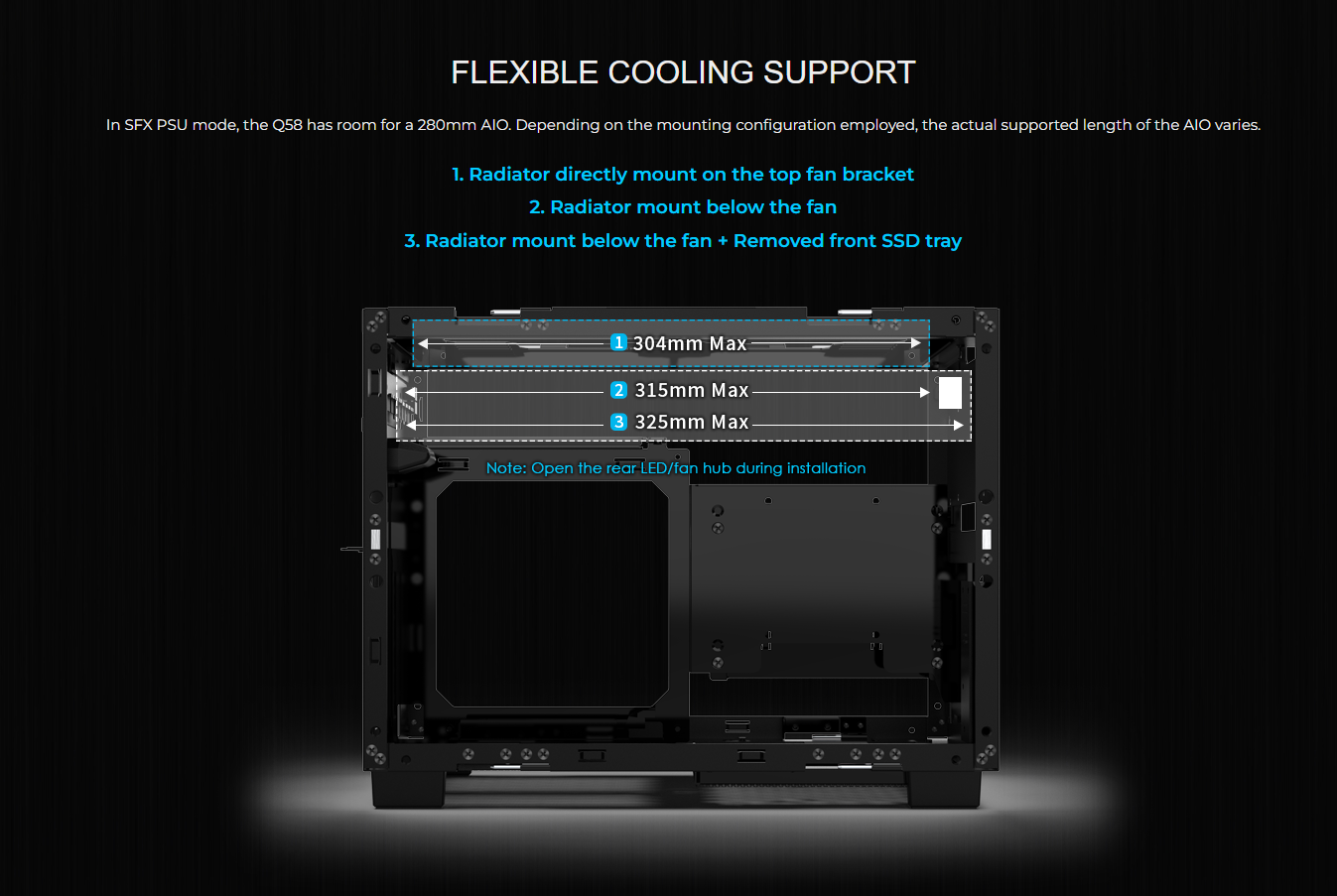 LIAN LI Q58 TG Mini-ITX Chassis With PCIE 4.0 Riser Cable - Black ...