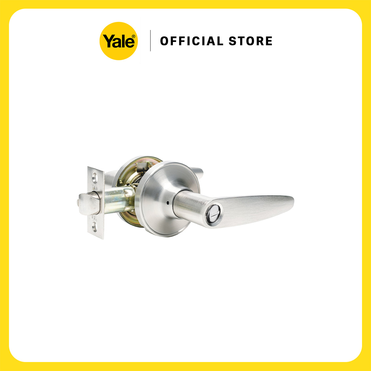 Yale VL5342 US15 60mm Medium Duty Tubular Handle Leverset - Privacy/Bedroom/Bathroom with No Key ...