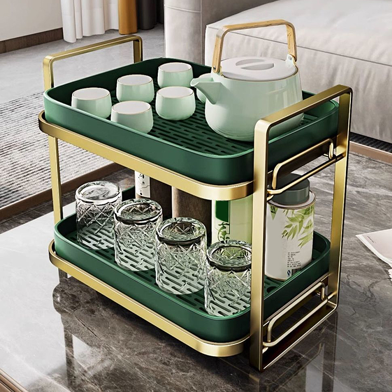 𝐃𝐄𝐓𝐀𝐂𝐇𝐀𝐁𝐋𝐄 2 Layers Mug Holder Glass Cup Storage Rack Coffee Tea Tray ...