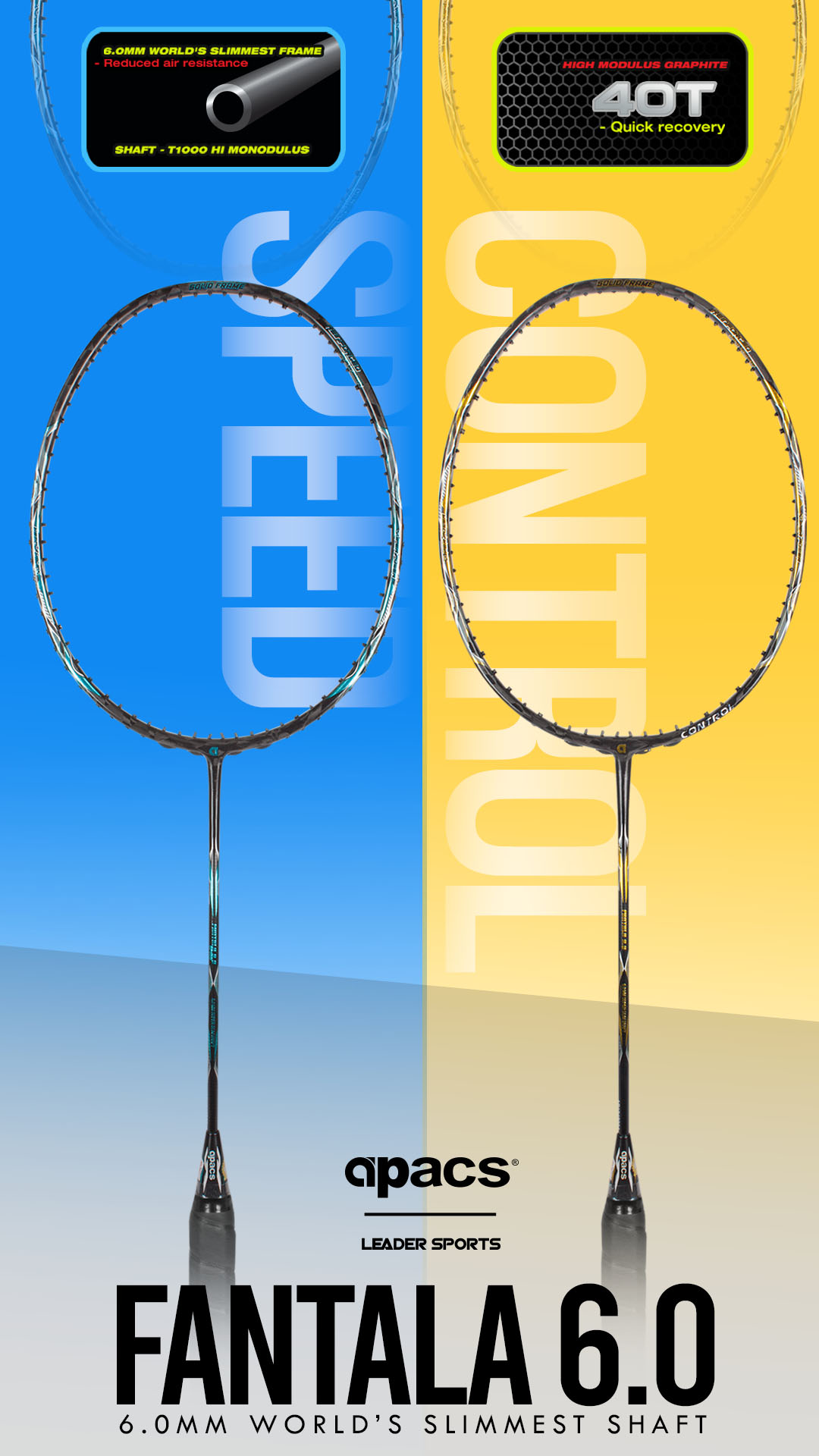 (FREE STRING & GRIP) APACS FANTALA 6.0 CONTROL/SPEED | Shopee Malaysia