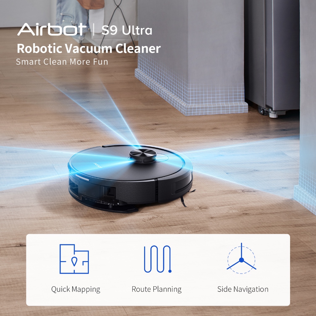 Airbot S9 Ultra Robotic Vacuum Cleaner LiDar Mapping Smart Robot Sweep Airbot Malaysia Official Store