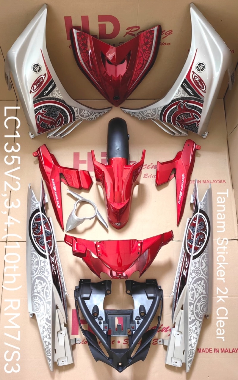 Coverset Cover set tanam (HLD Racing) yamaha lc135 v2 v3 v4 v5 v6 v7 ...