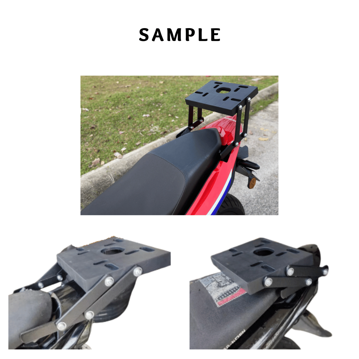 RAPIDO Adjustable Rear Rack Plastic Base Y15ZR/RS150/LC135/VF3I/EX5-FI ...