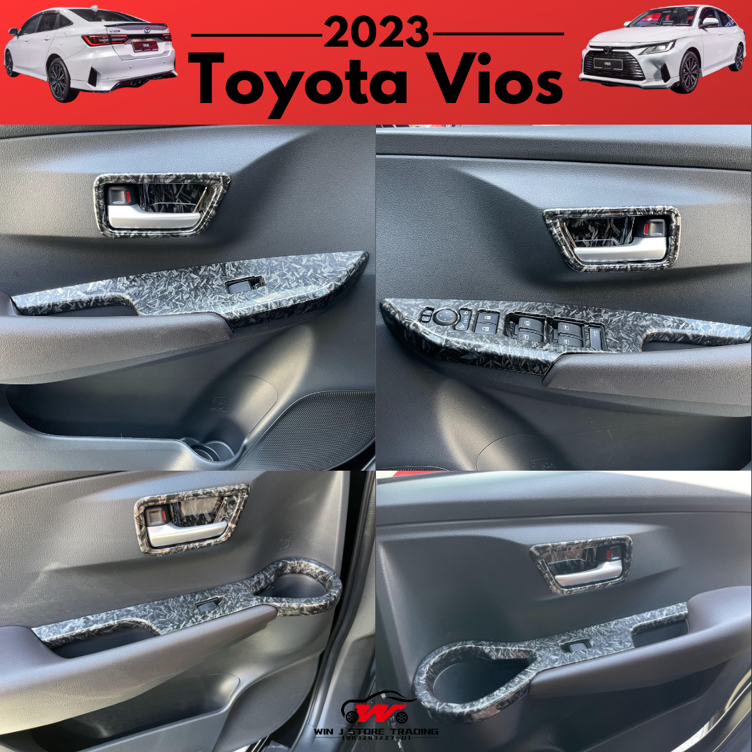 Toyota Vios Gen4 AC100 2023+ Carbon Trim/Glossy Black Power Windows ...