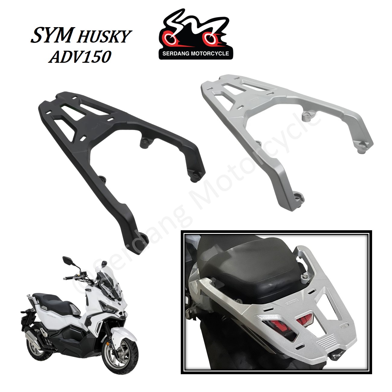 Sym Husky Adv Top Rack Luggage Monorack Rear Box Bracket Rak Motorcycle Shopee Malaysia