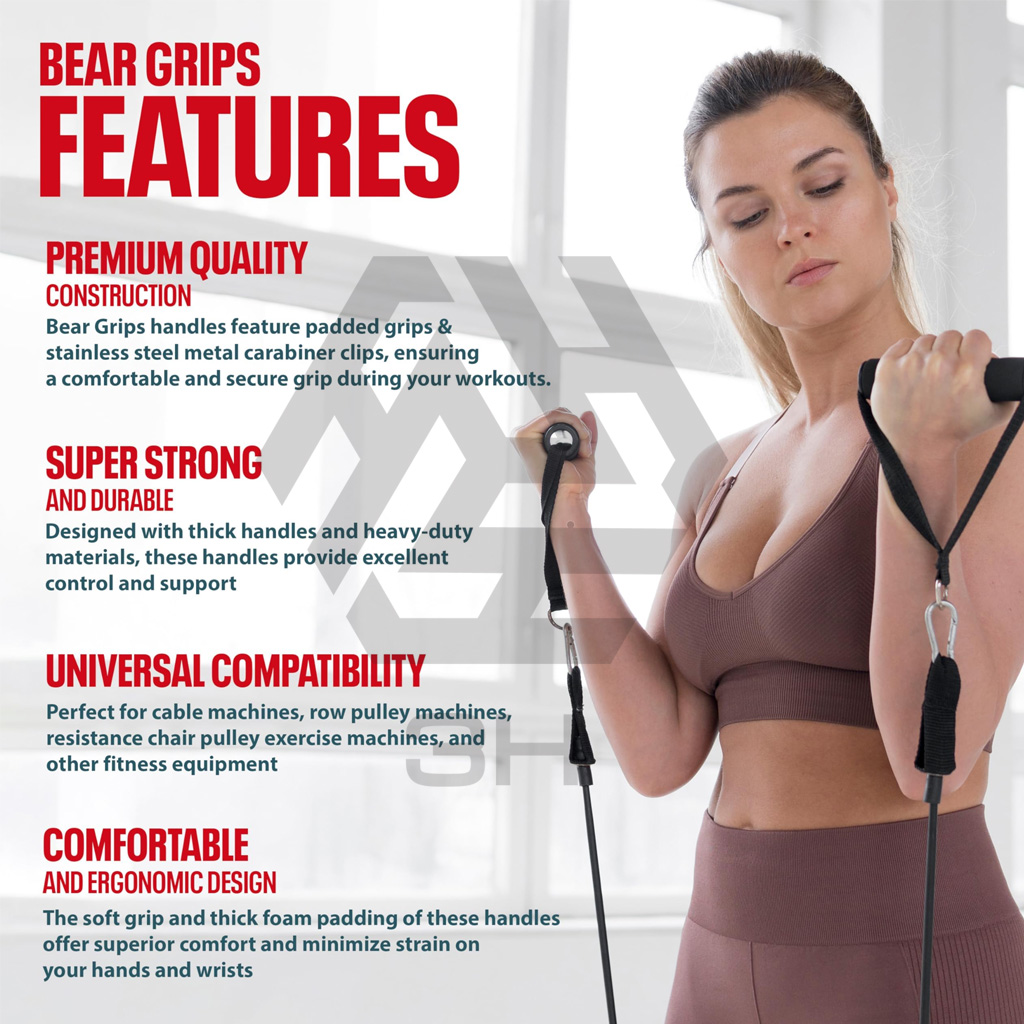 3H 1pcs Pulldown Tricep Rope Cable Handle Dip Resistance Multi-Gym D ...