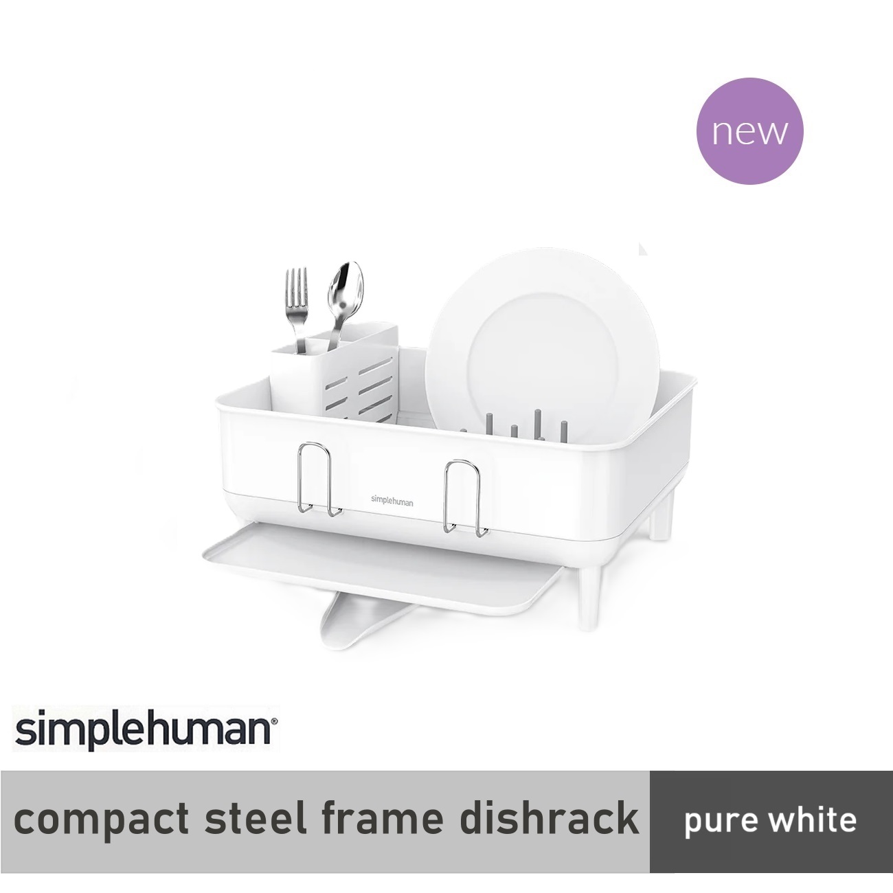 simplehuman Premium Compact steel frame dish rack Quality Dishrack ...