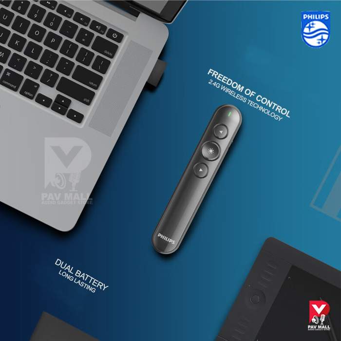Philips SPT9404 Wireless Presenter Remote Laser Pointer Page Click