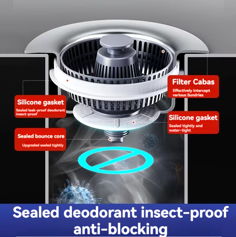 New Universal Sink Pop-Up Filter Core Waste Plug Kitchen Sink Drain ...