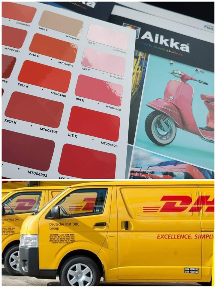 Courier Service Colour Series SHOPEE EXPRESS Orange DHL Yellow 2K Paint ...