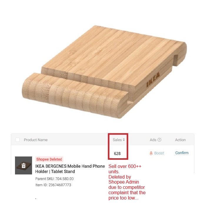 IKEA BERGENES SIGNFINN Bamboo Mobile Hand Phone Holder Tablet Stand  Smartphone Cell Phone Stand 手机支架 平板电脑支架