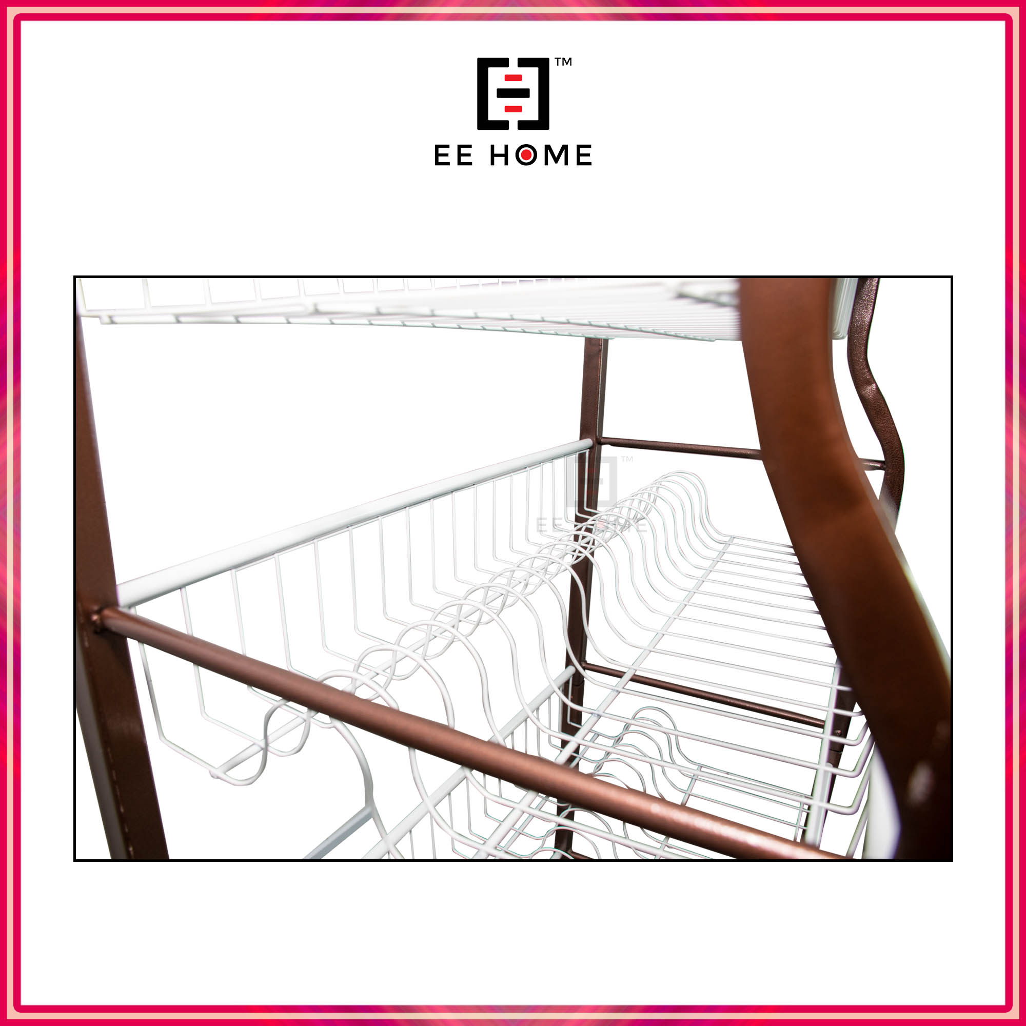 EE HOME 3V 6-Tiers Multipurpose Rack Dish Rack Kitchen Rack Rak ...