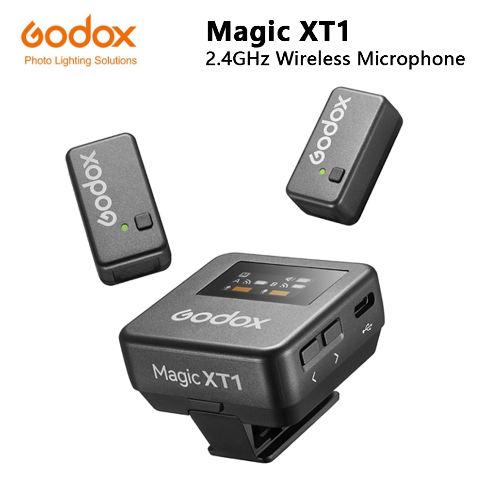Godox Magic XT1 2Person Wireless Microphone System with USBC Adapter