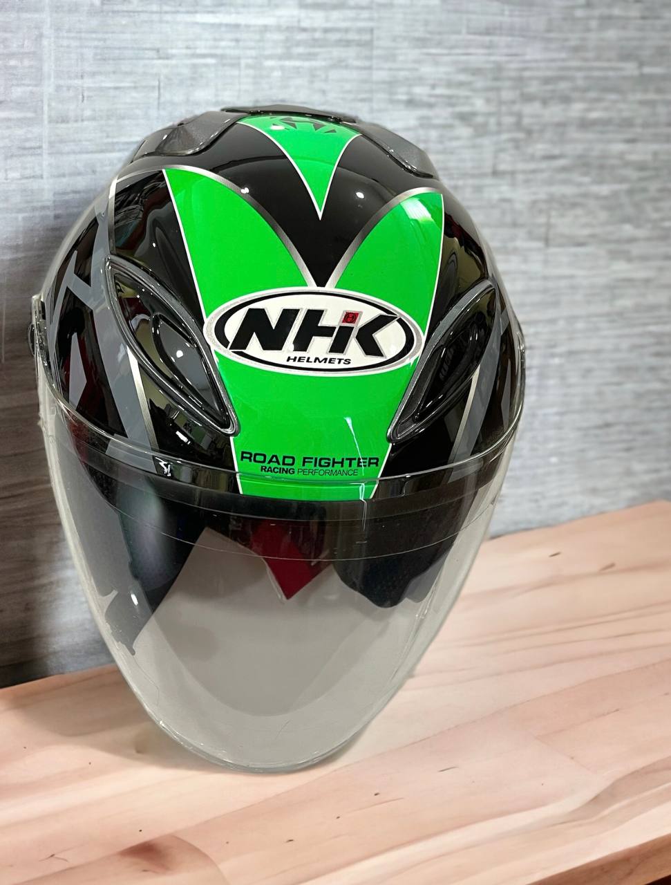 NHK HELMET R6 URIKEN BLACK GREEN | Shopee Malaysia