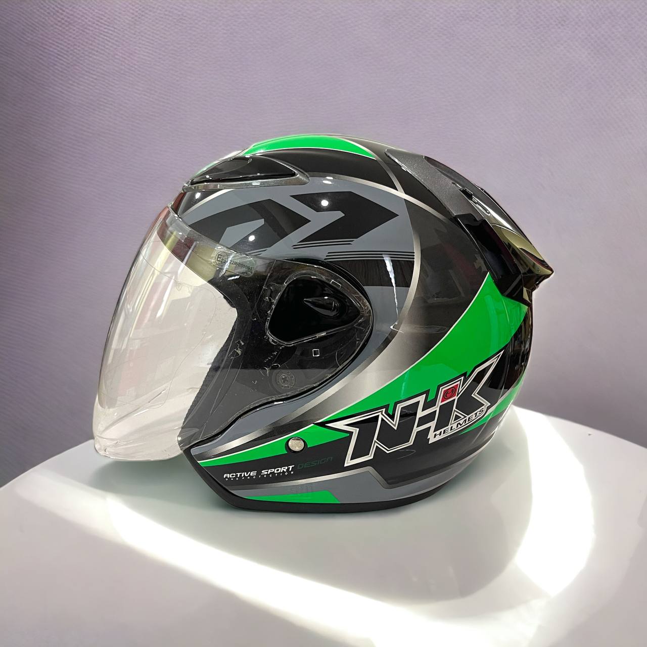 NHK HELMET R6 URIKEN BLACK GREEN | Shopee Malaysia