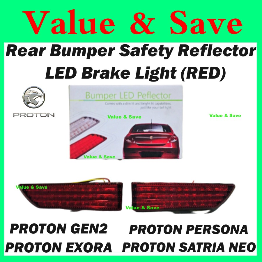 Proton Persona Gen2 Exora Satria Rear Bumper Reflector Lamp 1 set 2 pcs ...
