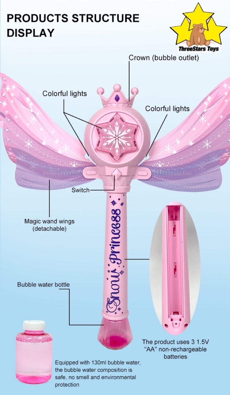Bubble Gun Toys Princess Bubble Wand With Lighting And Music Bubble ...