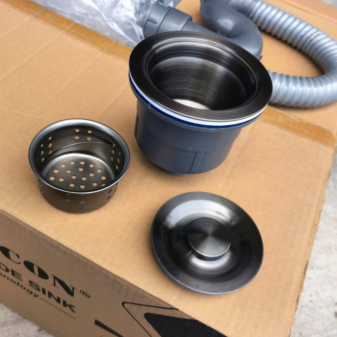 RINOCON NANO BLACK 500MM Kitchen Sink Bowl 304 Stainless Steel Kitchen ...