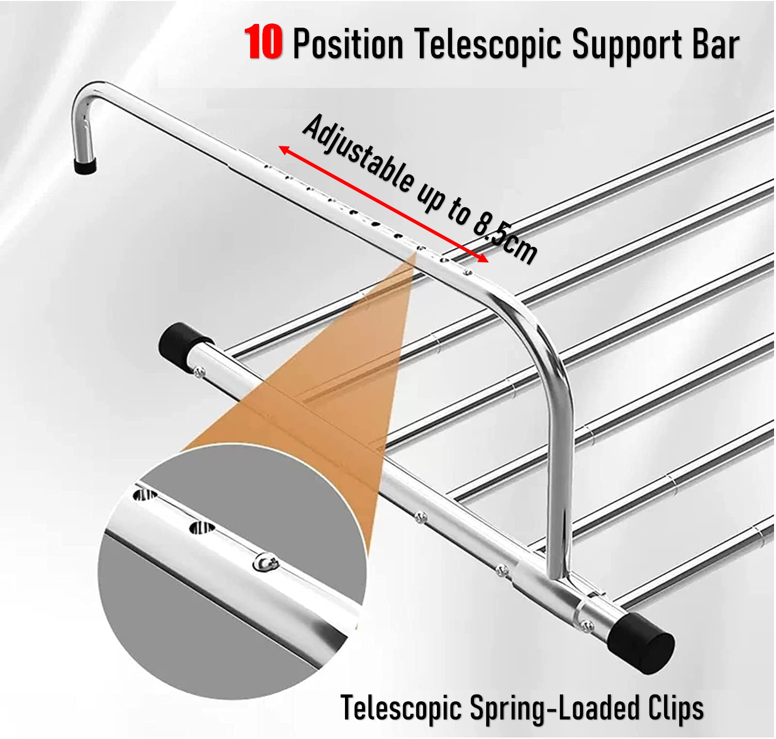 Folding Retractable Balcony Drying Rack, Shoe Rack, Stainless Steel ...