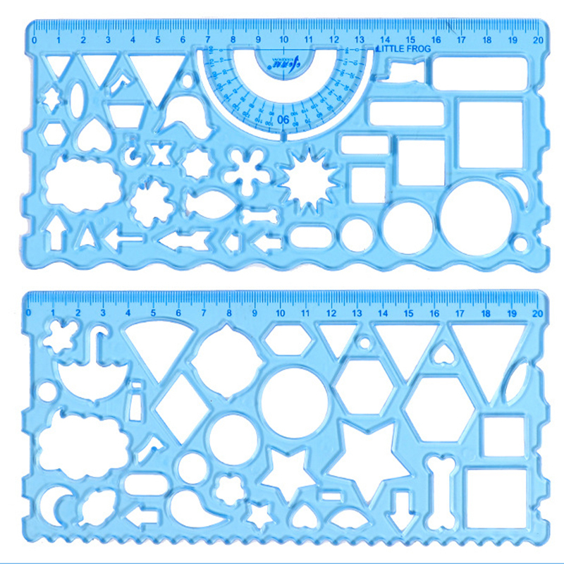 EZYLITTLES Children Drawing Ruler DIY Sketch Art Ruler Fancy Stationery ...