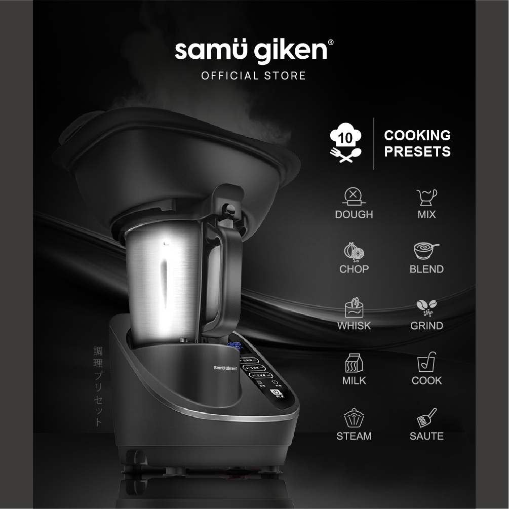 Samu Giken Smart Cooking Processor Steam Blend Cook Saute Grind Dough Mix Chop Whisk Model P10 Shopee Malaysia