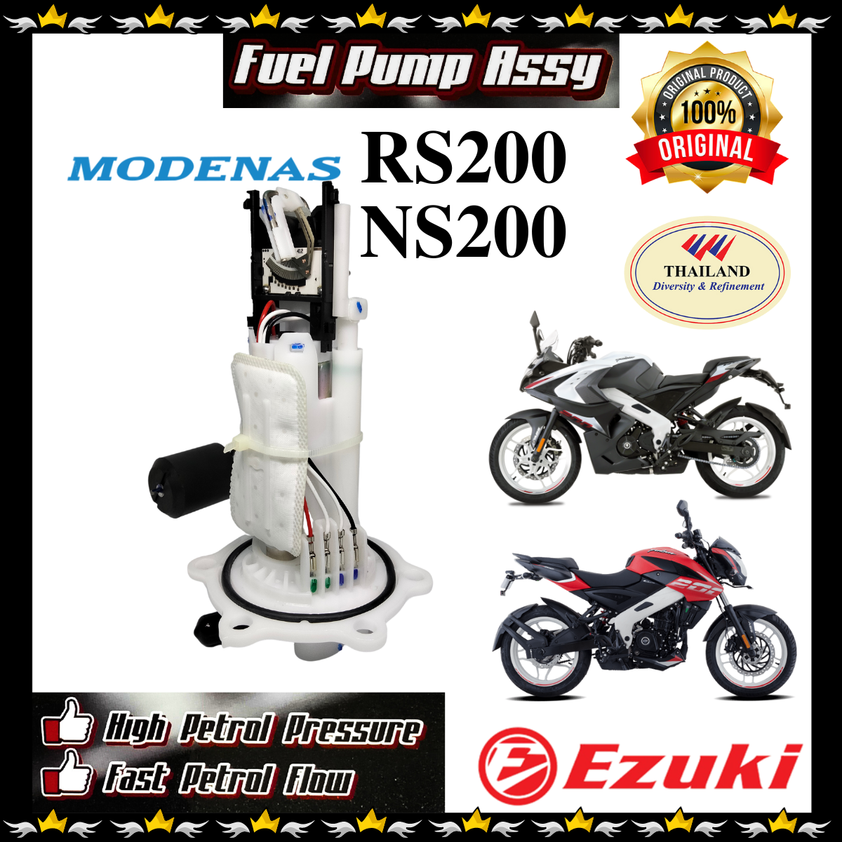 Pulsar rs 200 fuel pump price sale